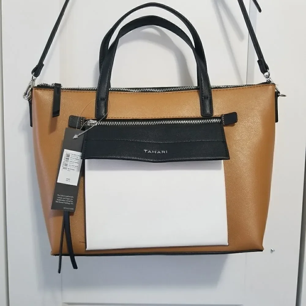 Tahari utility satchel handbag